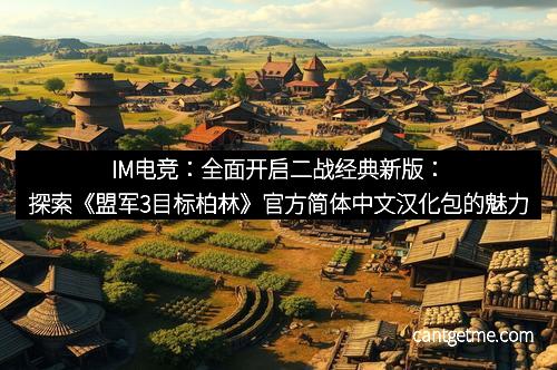IM电竞：全面开启二战经典新版：探索《盟军3目标柏林》官方简体中文汉化包的魅力