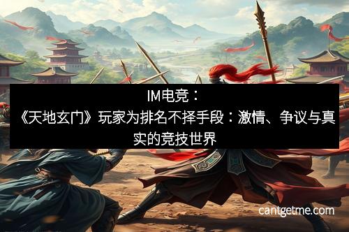 IM电竞：《天地玄门》玩家为排名不择手段：激情、争议与真实的竞技世界